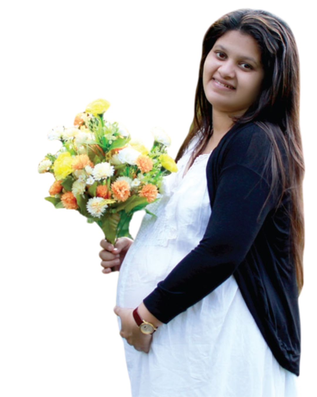 Pregnant woman Kim D'souza it is a beautiful pregnancy